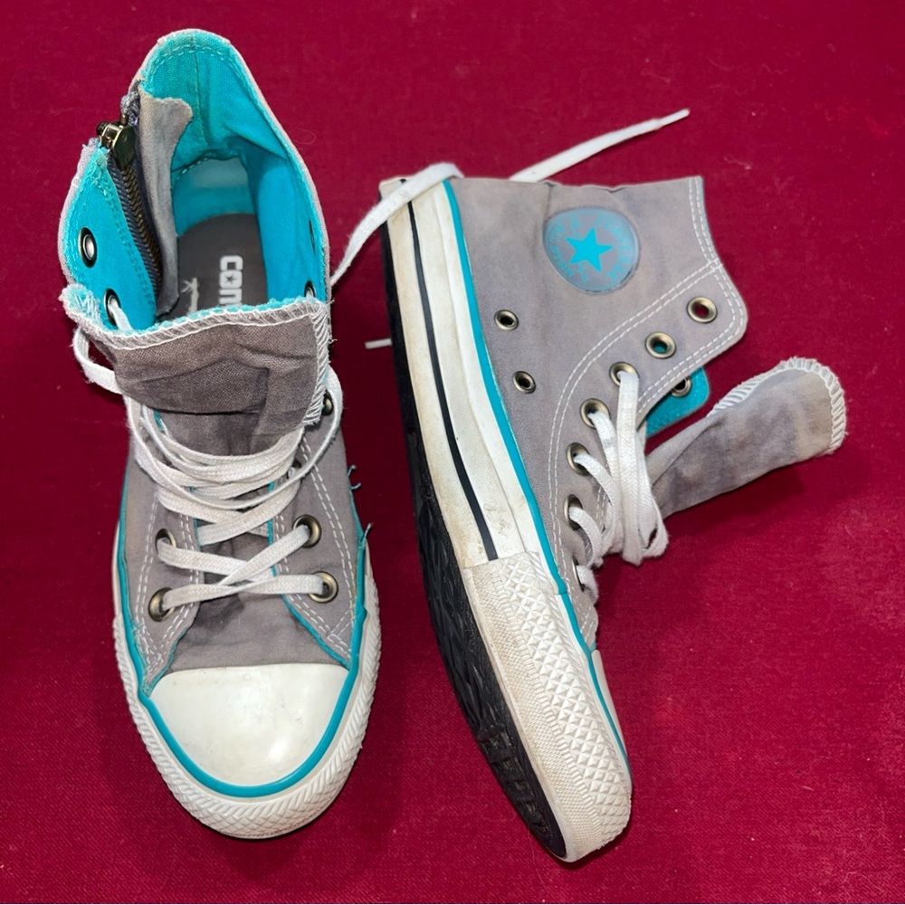 Chuck Taylor Converse All Star High Tops Limited Edition No Time To Lace Size 6 - Picture 10 of 14